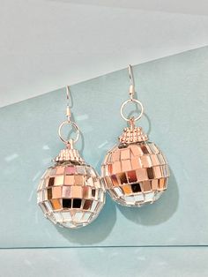 Disco Ball dangle earrings, Funky, Retro, Fun, Cute, Quirky and Bespoke earrings. Are you ready to Party Certainly a conversation opener! The hook is made of sterling silver to protect your ears, the disco ball is made of polystyrene covered in mosaic mirrored pieces. They come well presented and wonderful for a birthday present for a friend, family or your loved one, or maybe a present for yourself. Due to their width they will have to be posted using parcel post, sorry x Thank you for taking t Fun Dangle Earrings For Party, Pink Novelty Earrings For Party, Novelty Drop Earrings For Party, Nickel Free Novelty Earrings For Party, Fun Handmade Earrings For Parties, Handmade Fun Earrings For Parties, Fun Handmade Party Earrings, Small Disco Ball, Earrings Funky