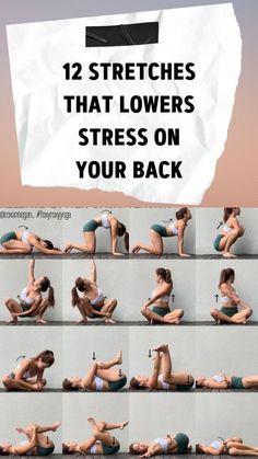 68 Stretches That Lowers Stress On Back | Best Stretches For Lower Back Pain Exercises Lower Back Pain Exercises, Back Stretches, Easy Yoga Workouts, Body Workout Plan, Back Pain Exercises, Yoga Workouts, Stretching Exercises, Trening Pilates