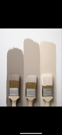 three paintbrushes with different colors and the words staying neutral more learn more on them