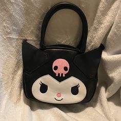 Kuromi Purse Brand New Never Used 10lx8hx3w Black Kawaii Rectangular Shoulder Bag, Kawaii Black Satchel Shoulder Bag, Black Kawaii Satchel Shoulder Bag, Cute Black Handheld Bag, Black Satchel Kawaii Shoulder Bag, Cute Handheld Black Bags, Cute Black Satchel Bag, Cute Black Shoulder Bag For Party, Kawaii Black Shoulder Bag