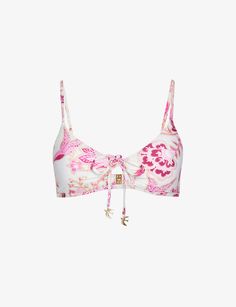 SEAFOLLY - Silk Road floral-print bikini top | Selfridges.com Pretty Swimsuits, Beach Wall Collage, Cute Bathing Suits, Summer Swim, Summer Swim Suits, Silk Road, Swim Wear, Top Cropped, Pink Silk