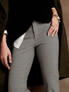 Sloan Gingham Slim Ankle Pant | Banana Republic Factory Dynasty Outfits, Banana Republic Factory, Ankle Pants, Welt Pockets, Welt Pocket, Gingham, Banana Republic, Pants, Trousers