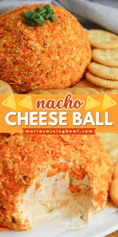 An easy game day food featuring a sour cream and cream cheese ball! This simple tailgating recipe is a zippy take on an old favorite. Made with taco seasoning and crushed Doritos, this Nacho Cheese Ball is one of the best football appetizers! Nacho Cheese Ball, Fiesta Cheese Ball, Monster Cheese Ball, Doritos Cheese Ball, Pumpkin Cheese Ball Doritos, Dips And Cheese Balls, Cheese Ball Recipes Halloween, Cheese Balls For Halloween, Blue Cheese Balls