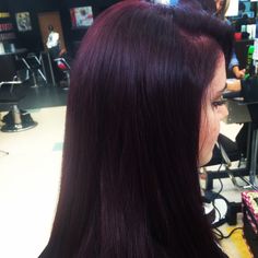 4vr Hair Color, Midnight Plum Hair Color, Plum Black Hair Color, Plum Black Hair, Red Violet Hair Color, Red Violet Hair, Violet Hair Colors, Dark Purple Hair, Plum Hair