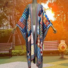 Kimono Robe Dressing Gown, Oversized length Long Kimono, Robe, Holiday Look, Blouse Loose abaya Casual beach Cover Up boho dress party kaftan * Style: Young Style * Material: Polyester * Young Style: Bohemian * Size: length 145cm (57 inches)/ bust: 130 cm/51.2 inches * Note: 1. Please help me check size before ordering. Because Items measured by hands; they may be 2-4cm differences. (All measurement in cm and please note 1cm=0.39inch 1 inch=2.54cm ) 2. Because of lighting effects, the color of s Multicolor Patchwork Kimono For Vacation, Multicolor Patchwork Kimono For The Beach, Multicolor Patchwork Kimono For Beach, Multicolor Patchwork Beach Kimono, Summer Flowy Long Sleeve Abaya, Casual Long Sleeve Summer Abaya, Summer Long Sleeve Flowy Abaya, Flowy Long Sleeve Summer Abaya, Flowy Summer Abaya