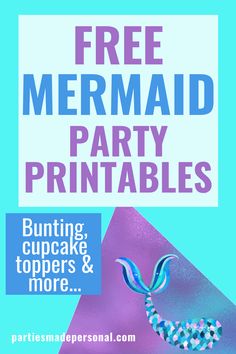 the free mermaid party printables are available for purchase at partiesmapperinal com