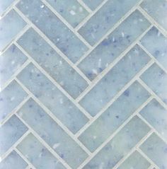 Fluid Herringbone Glass Tile Frosted Blue for kitchen and bathroom Blue Marble Tile Bathroom, Beachy Backsplash, Lakehouse Bathroom, Blue Tile Backsplash Kitchen, Glass Tile Shower, Blue Shower Tile, Bathroom Shower Floor, Coastal Ideas, Blue Glass Tile