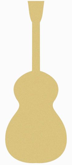 an acoustic guitar cut out on a white background