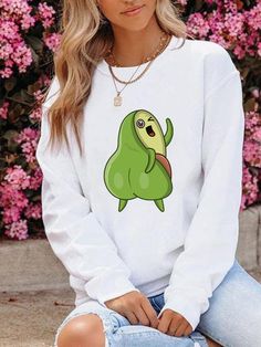 Brand Name:streetsangels,Material:Cotton,Material:Polyester,Sleeve Style:Regular,Hooded:No,Style:Casual, Print Pullover, Pullover Sweatshirt, Fashion Casual, Brand Names, Cotton Material, Sleeve Styles, Casual Fashion, Sweatshirts