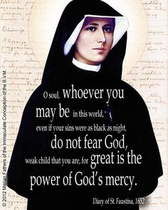 an image of the nun in black with words on it