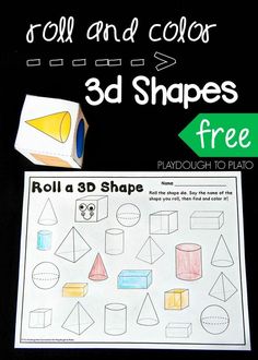 Shapes Worksheet Kindergarten, Shape Activities, Math Games For Kids, Shapes Preschool, Shapes Worksheets