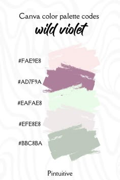 the words canva color palettes wild violet