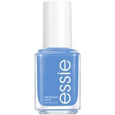 essie SwoonIn The Lagoon Nail Polish Collection - Ripple Reflect - 0.46 fl oz: High Shine, Vegan, Blue Satin Finish Nail Polishes Colors, Cornflower Blue Nails, Blue Nail Polish Colors, Essie Top Coat, Nail Polish Essie, Essie Colors, Essie Nail Colors, Cute Nail Polish, Vegan Nail Polish