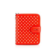 Accessoires - Panettone Zipped Vertical Compact Wallet - Christian Louboutin Leather Zipper Wallet, Decorated Bags, Red Wallet, Compact Wallet, Pocket Wallet, Footwear Design Women, Zipper Wallet