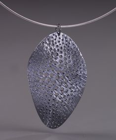 Silver Necklace - The compelling interplay of carved textures and pierced patterning creates a brilliant shimmer in a pendant cast from sterling silver. Pendant is 1.4 W and 2.5 L and hangs from a 1.6mm sterling silver wheat chain. Chain is 30 long and is available in bright or oxidized silver. Necklaces With Stones, Silver Element, Indian Diamond Jewellery, Hammered Silver Jewelry, Element Necklace, Silver Ring Designs, Necklace Art, Sterling Silver Rings Set, Fine Silver Jewelry