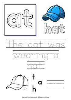 the letter h is for hat worksheet