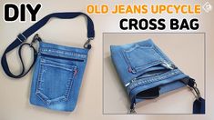 an old jean's upcycle cross bag