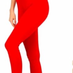 New Women Solid Ankle Length Leggings Color Is Red Size Is L / Xl Unbranded Sealed In The Bag Never Opened Or Used Smoke/Pet Free Tight Red Bottoms For Yoga, Red Stretch Footless Bottoms, Red Tight Bottoms For Yoga, Red Tight Yoga Pants Casual Style, Casual High Waist Red Leggings, Red High Waist Stretch Tights, Red High Waist Casual Leggings, Red Stretch Leggings, Red High Waist Stretch Leggings