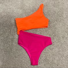 Brand New, Never Worn. Beautiful, Flattering Suit. Padded Cups. High Cut Cheeky Rear. Bright Orange And Magenta Pink. All Offers Considered! Check Out My Closet And Create A Bundle For An Amazing Personalized Discount!! Tags: Shein, Bikini, Monokini, Beach, Lake, Pool, Vacay, Vacation, Sexy 2024 Clothes, Cut Out Swimsuits, Pink Swimsuit, Magenta Pink, Monokini, High Cut, Bright Orange, Womens Swim, Pink And Orange