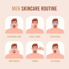 Men Face Care Routine, Mens Beauty Tips, Skin Care Routine Steps Men, Mens Facial Care Routine, Mens Face Care Routine, Male Hygiene Tips For Men, Oily Face Skin Care Routine Men, Mens Night Routine