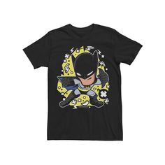 Answer the call with this men's Batman tee. Crewneck Short sleeveFABRIC & CARE Cotton Machine wash Imported Answer the call with this men's Batman tee. Licensed Character Answer the call with this men's Batman tee. Size: XS. Color: Black. Gender: male. Age Group: adult. Pattern: Graphic. Black Short Sleeve T-shirt Pop Culture, Black Short Sleeve T-shirt With Character Print, Black T-shirt With Cartoon Print In Pop Culture Style, Black Pop Culture T-shirt With Cartoon Print, Black Cartoon Print Pop Culture T-shirt, Batman Cartoon, Superhero Fashion, Cartoon Doodle, Batman T Shirt