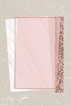 a pink and white paper with glitter border on it's edges, against a beige background