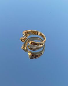 The Cleo Ring Jewelry -2020AVE Body Oils, Open Ring, Body Oil, Casual Outfit, Rose Gold Ring, Gold Rings, 18k Gold, Gold Plate, Silver Rings