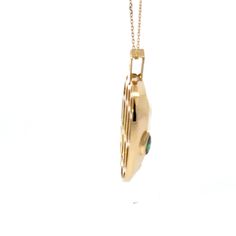 Item Code HAF6972 Metal Type Yellow Gold Metal Karat 14 kt Diamond Natural Diamond Shape Round Diamond Ct 0.96 ct Immerse yourself in the dazzling beauty of our 14k yellow gold diamond pendant, adorned with vibrant emerald gemstones. This exquisite piece is a captivating blend of classic elegance and modern flair, making it a timeless addition to your jewelry collection. Unveiling the Enchantment: Luminous Warmth: Crafted from gleaming 14k yellow gold, this pendant exudes a captivating warmth that complements any skin tone. Sparkling Brilliance: Shimmering diamonds, totaling 0.96 carats, dance with light, adding a touch of mesmerizing sparkle to your neckline. Emerald Allure: Featuring genuine emeralds, this pendant boasts a vibrant green hue that adds a touch of sophistication and individ Yellow Gemstone Pendant Necklace, Fine Jewelry Yellow Pendant, Yellow Stone Pendant, Yellow Polished Pendant Jewelry, Luxury Yellow Gold Pendant Gemstones, Emerald Gemstone, Green Gemstones, Green Stone, Quality Diamonds