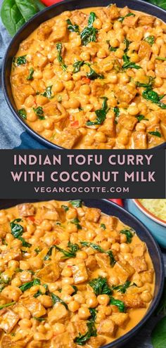 Indian Tofu, Curry With Coconut Milk, Homestead Recipes, Curry Recipes Vegetarian, Pudding Chia, Tofu Curry, Coconut Milk Recipes