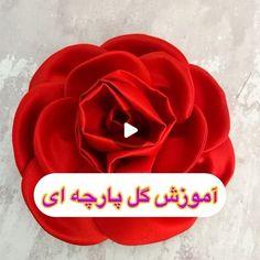 an image of a red rose with the words written in arabic on it's side