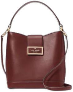 Formal Flap Shoulder Bag With Branded Hardware, Classic Shoulder Bag With Turn-lock Closure For Shopping, Formal Flap Bags With Branded Hardware, Classic Satchel With Turn-lock Closure For Shopping, Classic Bucket Bag With Branded Hardware, Rectangular Shoulder Bag With Turn-lock Closure For Shopping, Leather Satchel With Turn-lock Closure For Shopping, Kate Spade New York, 4 H