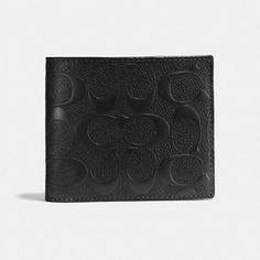 New Coach Signature Leather Wallet With Removable Id Card (Men's). Retail $188.00. Color: Black. Signature Crossgrain Leather. Eight Credit Card Slots. Full-Length Bill Compartments. Removable Insert With Id Window And Two Credit Card Slots. 4 1/4" (L) X 3 3/4" (H) X 3/4" (W). Black Business Wallets With Embossed Logo, Designer Black Wallets With Interior Card Slots, Black Rectangular Wallet With Coin Pocket, Designer Black Wallet With Embossed Logo, Designer Black Leather Wallet, Black Formal Wallet With Embossed Logo, Rectangular Business Wallet With Embossed Logo, Formal Bifold Wallet With Embossed Logo, Formal Leather Wallets With Embossed Logo