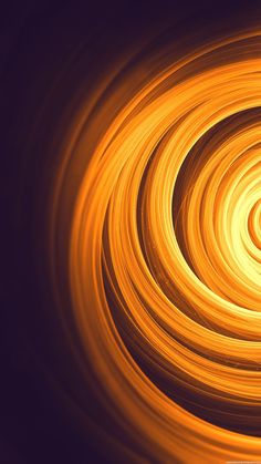 an orange swirl is shown in the middle of dark background with yellow and black colors