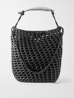 Bottega Veneta's 'Sardine' tote is defined by the sculptural silver-tone hardware threaded through the top handle. It's woven from strips of supple leather in an open construction and has a canvas interior to keep smaller items from slipping out. There's plenty of room inside for a wallet, water bottle, keys and mobile. Elegant Bucket Bag With Intrecciato Weave, Elegant Woven Leather Bucket Bag, Elegant Rectangular Bucket Bag With Braided Handles, Luxury Square Bucket Bag For Evening, Elegant Intrecciato Weave Bucket Bag, Modern Natural Shoulder Bag For Evening, Evening Bag With Woven Leather In Natural Color, Evening Bags In Woven Leather Natural Color, Evening Woven Leather Bag In Natural Color