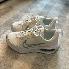 Nike Air Max Intrlk Woman’s Shoe Brand New Size 6.5 Nike Air Max White Functional Shoes, White Synthetic Nike Air Max For Sports, White Breathable Nike Air Max, White Nike Air Max With Breathable Synthetic Material, Nike Air Max Correlate, Nike Sneakers Women, White Nikes, Shoe Brands, Air Max