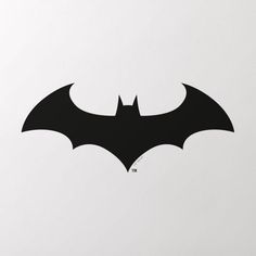 the batman symbol is shown in black on a white background