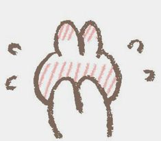 a drawing of a dog's paw with pink and brown stripes