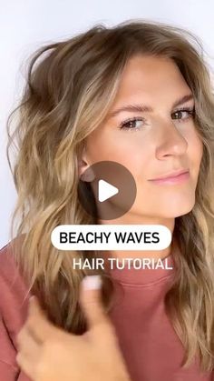 How Do You Make Your Hair Wavy, Textured Waves Hair Tutorial, Beach Waves For Beginners, Curl Hair With A Curling Iron, Day 3 Hair Hairstyles Curls, Beach Waves Hair Tutorial Medium Hair, Hair Crimper Styles Waves Hairstyles, How To Use Beachwaver Curling Iron