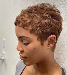 Pixie Cuts For Black Women, Black Pixie Haircut, Coloured Pixie Cut, Relaxed Hairstyles, Short Relaxed Hairstyles, Short Natural Curly Hair, Gender Party