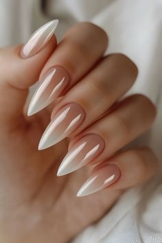 Yellow Nails Design, Fall Nail Trends, Nude Nail Designs, French Tip Acrylic Nails, Blush Nails, Almond Nails Designs, Short Nail Designs, Neutral Nails, Yellow Nails