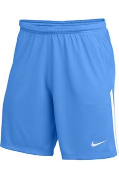 The Nike Dri-FIT League Knit II Shorts are built to keep you dry and cool from the opening whistle to the 90th minute. Sweat-wicking fabric and mesh panels help keep you moving when the game heats up. Dri-FIT technology helps keep you dry, comfortable and focused. Mesh panels on the sides provide added breathability. Elastic waistband with an internal drawcord provides a snug, secure fit. Blue Team Spirit Sports Bottoms, Team-colored Sports Bottoms With Team Name, Team-colored Cotton Athletic Shorts For Sports, Nike Moisture-wicking Athletic Shorts For Sports, Nike Athletic Shorts With Moisture-wicking For Sports, Team-colored Sports Bottoms, White Team Spirit Athletic Shorts For Sports, Team-colored Go-dry Activewear For Sports Events, Team-colored Sportswear Athletic Shorts For Workout