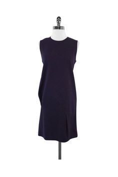 Current Boutique-Calvin Klein - Purple Sleeveless Shift Dress Sz 6 Sleeveless Stretch Mini Dress For Work, Sleeveless Midi Dress With Flattering Silhouette, Stretch Sleeveless Dress With Flattering Silhouette, Sleeveless Midi Dress With Flattering Silhouette For Work, Sleeveless Elastane Mini Dress For Work, Stretch Sleeveless Elastane Dress For Workwear, Workwear Stretch Elastane Sleeveless Dress, Stretch Elastane Sleeveless Dress For Work, Sleeveless Midi Dress For Work