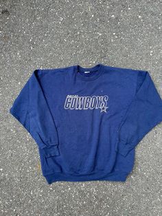 Fits Size Large  Great Condition! High quality and thick sweater!  Measures   22.5 Inches pit to pit 25.5 inches in length Feel free to DM @705retro on instagram for offers :) ohio state sweatshirt 90s Blue Sweatshirt For Sports, Dallas Cowboys Sweatshirt, Dallas Cowboys Vintage Crewneck, Ohio State Sweatshirt, Vintage Nfl Sweatshirt, Vintage Penn State Sweatshirt, Thick Sweater, Mens Pullover, Pullover Sweater Men