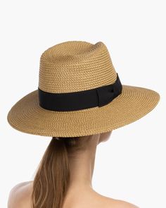 A women's instincts are all powerful. And so it is integral to selecting the hat that resonates to your style and compliments your face. When you put the right hat on, it is unmistakable magic. When searching for womens' designer hats for sale, the Squishee® Instinct is one to consider. This packable signature fedora of row on row stitched Squishee® straw is hand blocked and banded in the finest cotton grosgrain ribbon. When describing this design, Eric says, "The functionality of our innovative Small Leather Accessories, Womens Fedora, Art Costume, Straw Fedora, Designer Hats, Women's Headwear, Costume Institute, Natural Gold, Enjoying The Sun