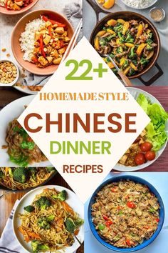 the cover of 22 homemade style chinese dinner recipes