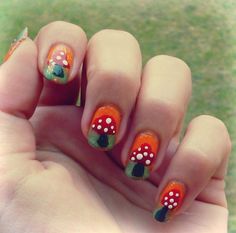 Beautiful Nails Mushroom Nails, Food Nails, Fruit Nail Art, Nail Art Images, Nail Art Pen, Mushroom Design, Diy Beauty Hacks, Simple Nail Designs