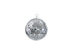 a silver disco ball hanging from the ceiling