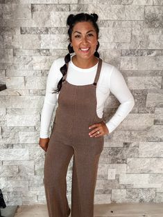 Time After Time Jumpsuit in Chestnut (S-XL)-190 Rompers/Jumpsuits-7th Ray-Hello Friends Boutique-Woman's Fashion Boutique Located in Traverse City, MI Casual Brown Bodysuit, Trendy Brown Jumpsuits And Rompers For Loungewear, Casual Brown Bodysuit For Loungewear, Casual Brown Cotton Bodysuit, Casual Brown Jumpsuits And Rompers For Work, Casual Solid Ribbed Jumpsuits And Rompers, Casual Brown Overall Jumpsuits And Rompers, Casual Brown Jumpsuits And Rompers Overall, Casual Fitted Brown Overalls