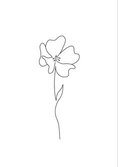 one line flower | Flower tattoo by  Ethen Mims One Line Sweet Pea Tattoo, Violet Flower Tattoo Line Art, Petunia Flower Tattoo Simple, Athestic Tattoos, One Line Flower Tattoo Simple, Petunia Line Drawing, One Line Cosmos Flower, One Line Minimalist Drawing, Line Art Violet Flower