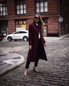 Overcoat Outfit, Mary Orton, Red Overcoat, Elegant Girls, Coral Maxi Dresses, Brunettes